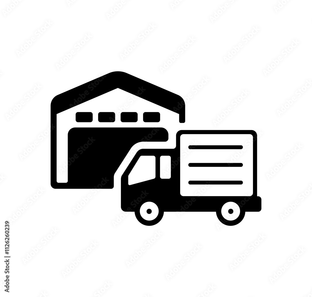Arrival in stock (warehouse) vector icon illustration Arrival in stock (warehouse) vector icon illustration