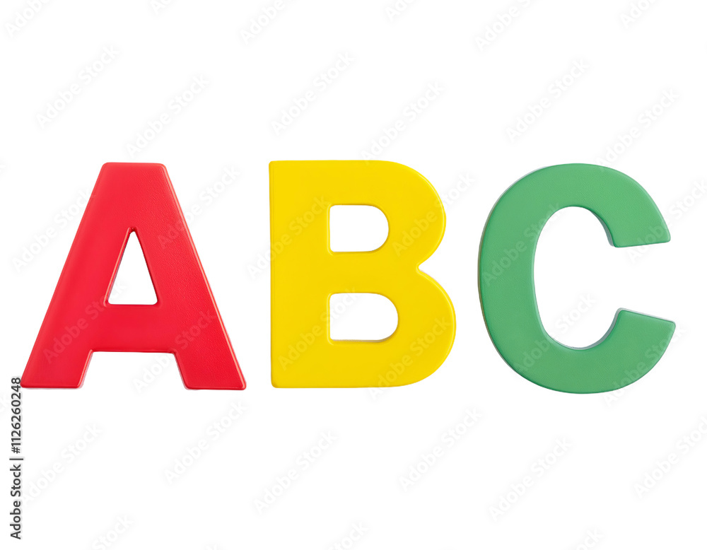 Colorful abc letters spelling basic english vocabulary on transparent background Colorful abc letters spelling basic english vocabulary on transparent background
