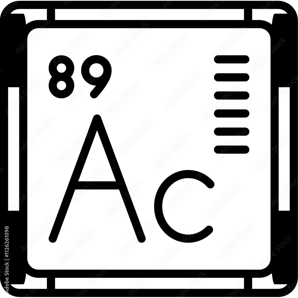 Obraz na plátně Actinium Icon