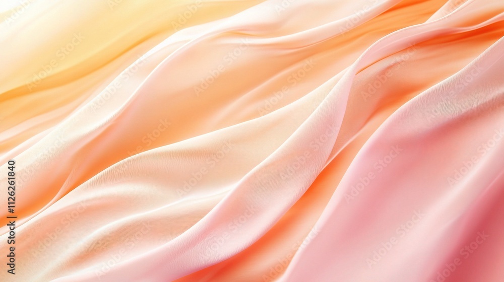 Obraz premium Soft Orange and Pink Gradient Texture with Light Waves
