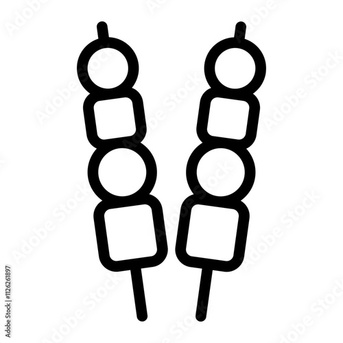 Satay Stick line icon