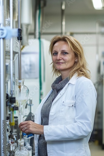 A passionate 43-year-old female biochemist with innovative thinking developing enzyme technologies that could transform industrial processes