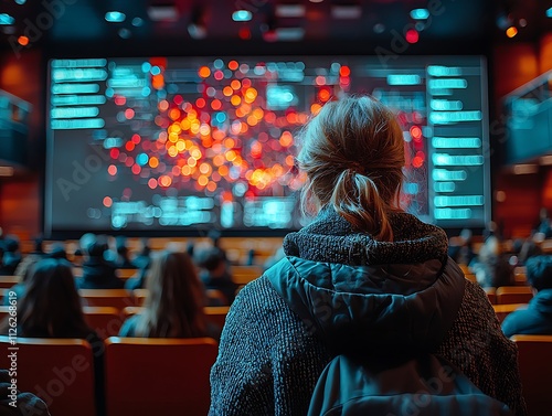 Audience Views Colorful Data Display