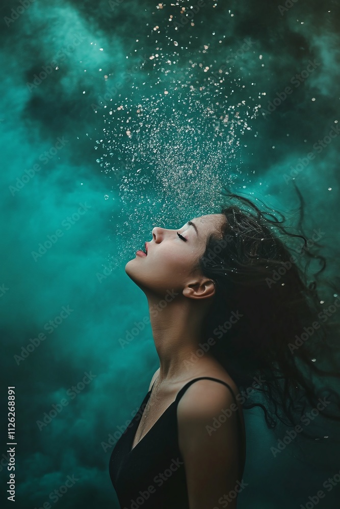 A woman experiencing deep emotional catharsis A woman experiencing deep emotional catharsis