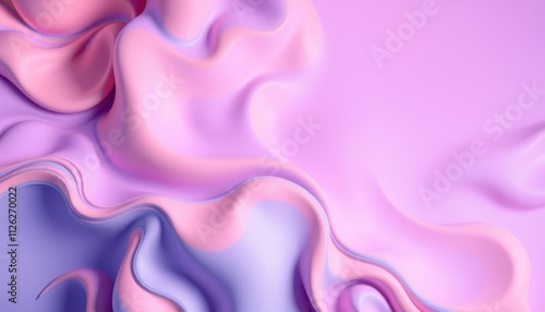 Abstract Pink and Purple Liquid Swirls Design