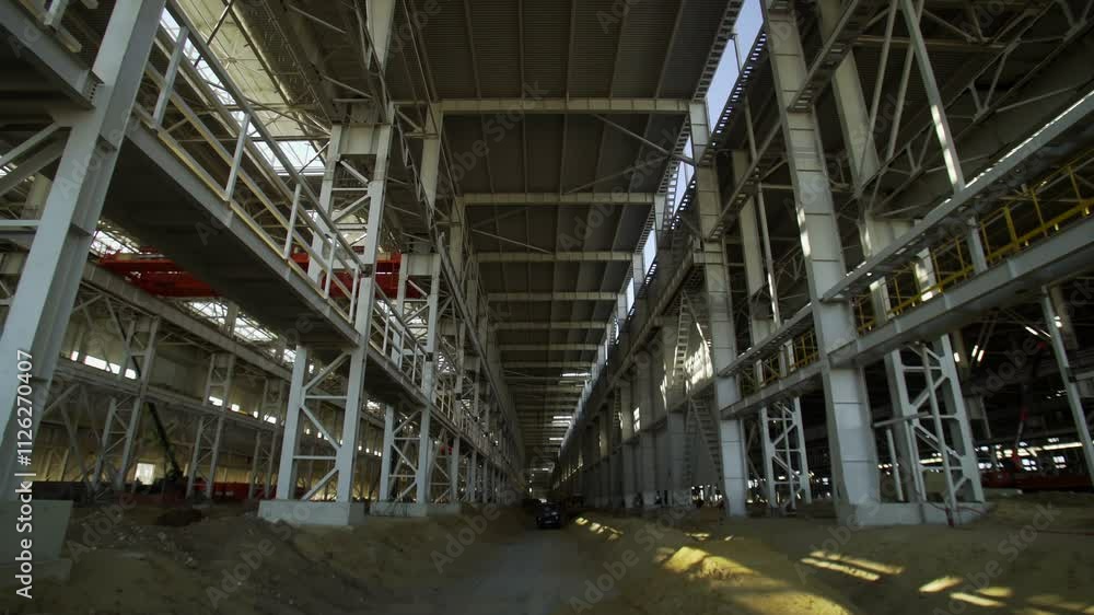 Construction of a plant on a large territory Construction of a plant on a large territory