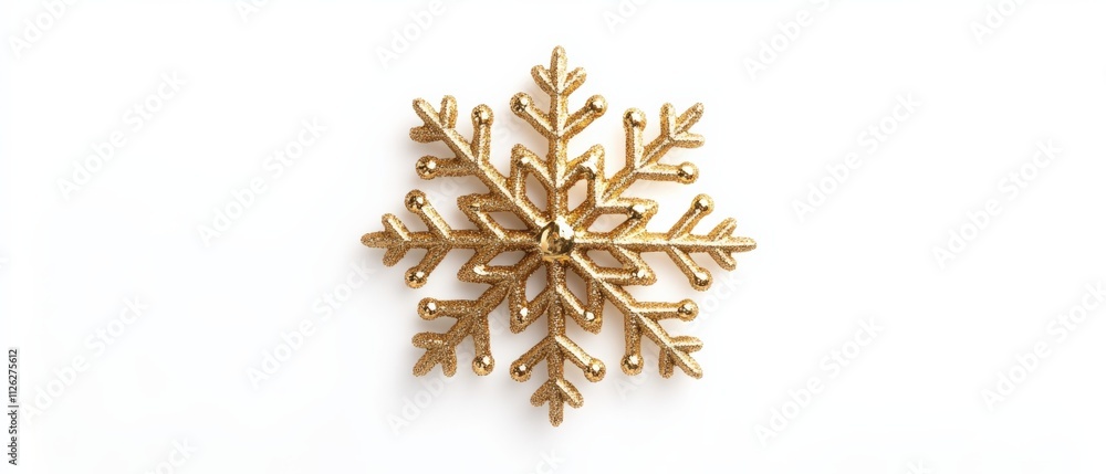 golden snowflake decoration for winter holidays golden snowflake decoration for winter holidays