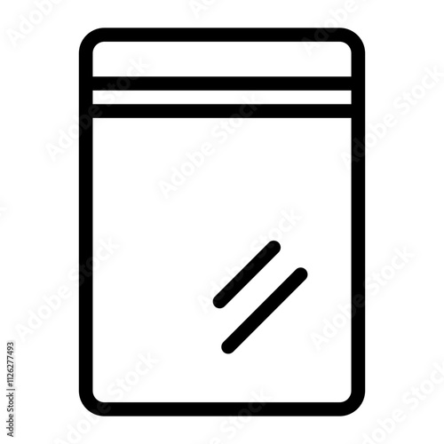 Zip Plastic line icon