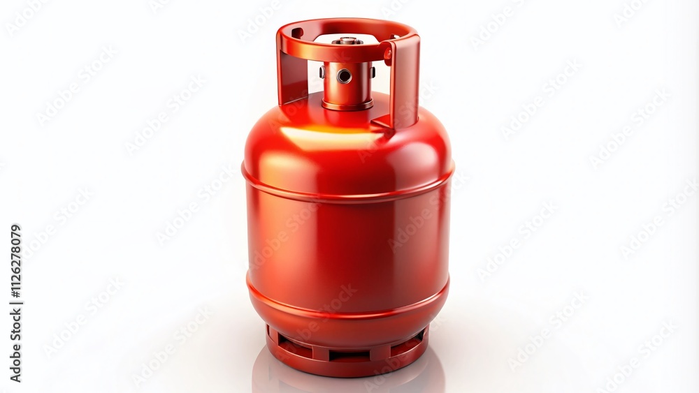 3D Metal Gas Bottle Render - High-Quality Gas Canister Illustration
