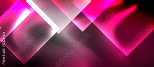 Dark neon colors with glass square shapes
