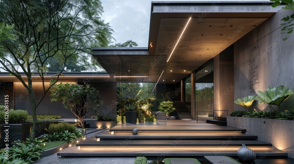 Fototapeta premium Modern home entrance 