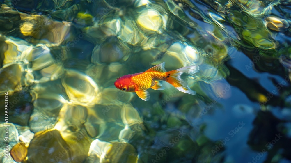 colorful koi fish swimming in clear water colorful koi fish swimming in clear water