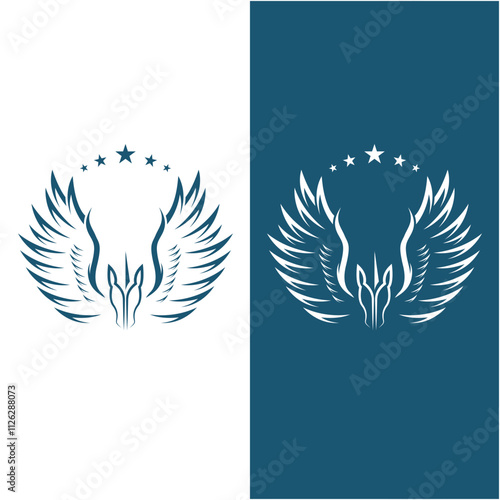 pegasus logo icon design. logo is suitable for agents travel, freight forwarding, transportation, adventure and expedition