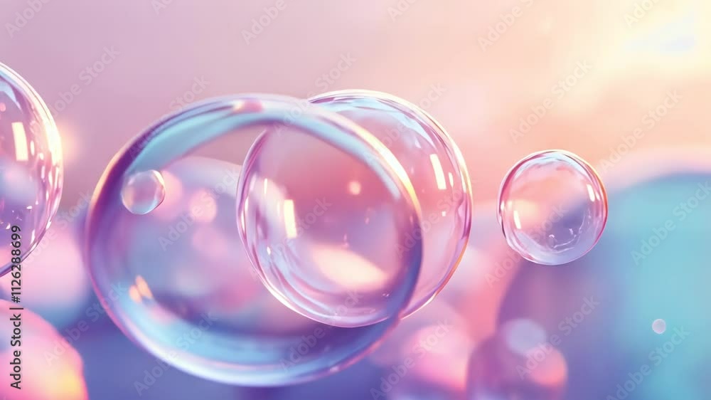 Abstract Soap Bubbles in Pastel Colors Abstract Soap Bubbles in Pastel Colors