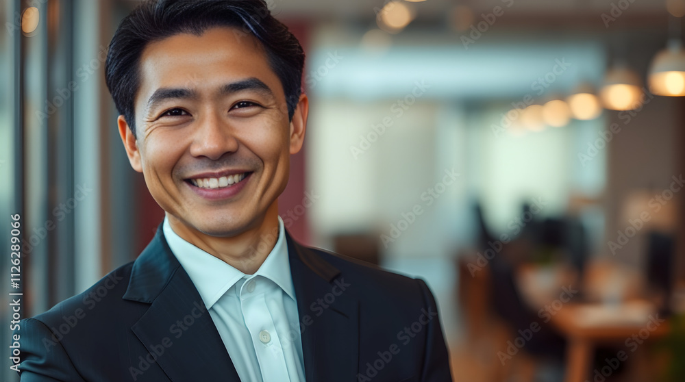 Confident Smiling Professional Man in a Modern Office Confident Smiling Professional Man in a Modern Office
