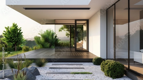 Modern home entrance 