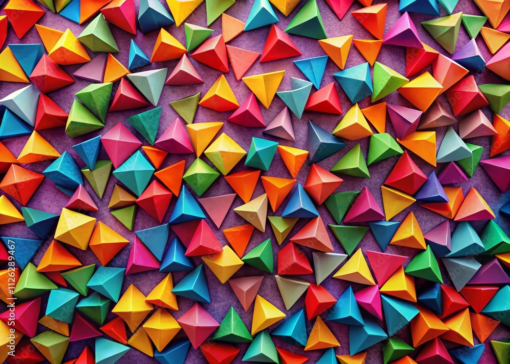 Fototapeta premium Drone Shot Triangles Playful Background