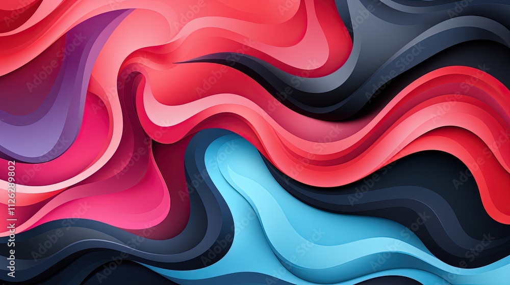 Dynamic Fluid Multicolor Background with Red and Blue Hues Dynamic Fluid Multicolor Background with Red and Blue Hues