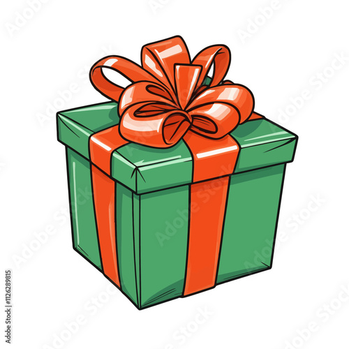 Wallpaper Mural red christmas present gift box vector Torontodigital.ca