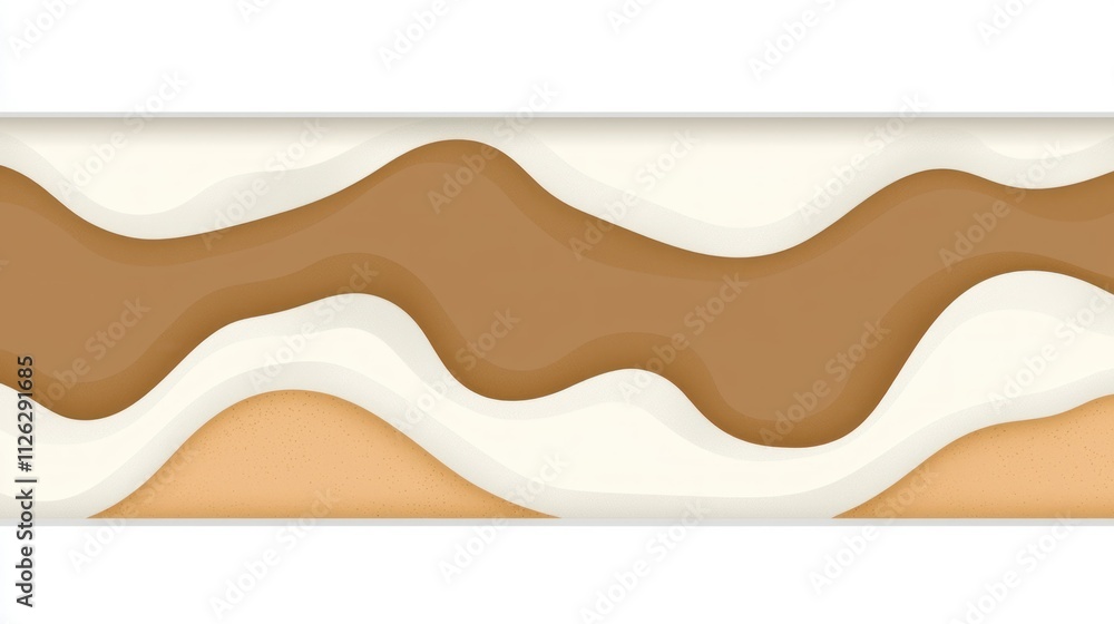 Obraz premium Abstract layered design resembling dessert elements.