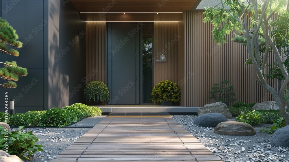 Fototapeta premium Modern home entrance 