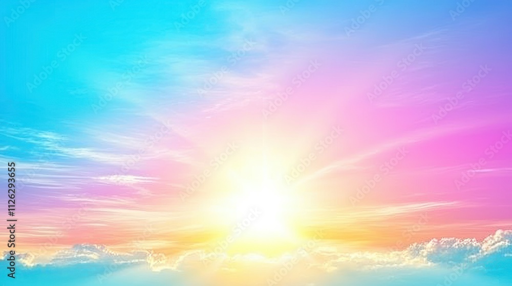 Vibrant sunrise with colorful clouds in the sky. Vibrant sunrise with colorful clouds in the sky.