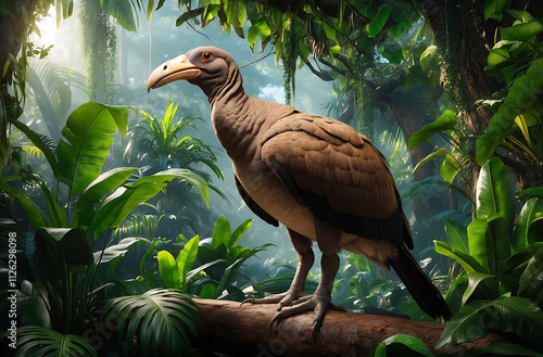 Realistic Photo of Dodo Bird in the Jungle photo