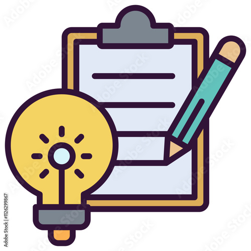 Planning Outline Color Icon