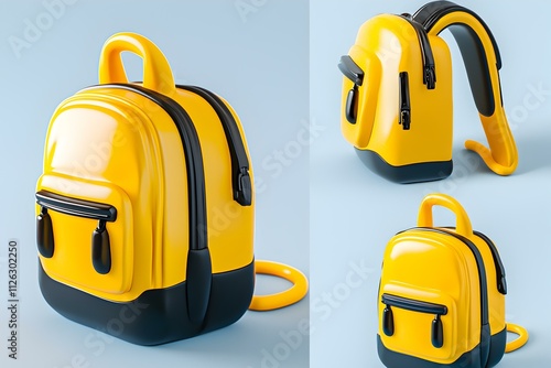 Backpack Icon Design, a modern and stylish representation of a backpack, featuring sleek lines and vibrant colors, perfect for digital applications. photo