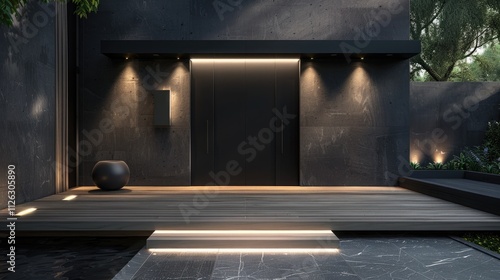 Modern home entrance 