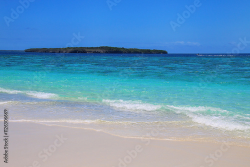 Εκτύπωση καμβά Sandy beach at Gee island in Ouvea lagoon, Loyalty Islands, New Caledonia