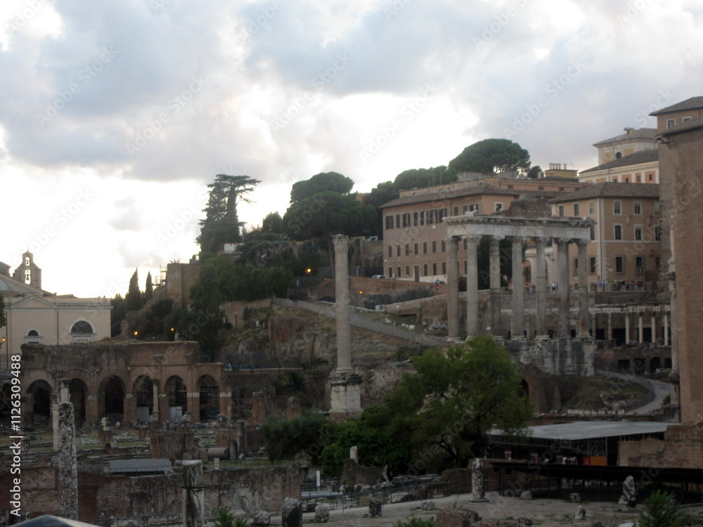 Fototapeta premium the roman forum in rome italy