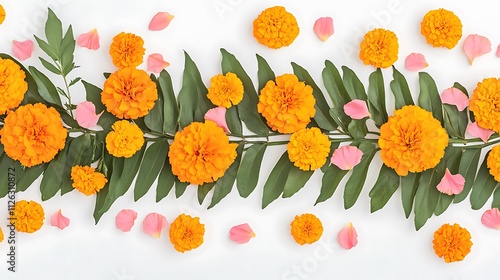 Bright and Cheerful Marigold Flowers with Pink Petals for Spring Decor
