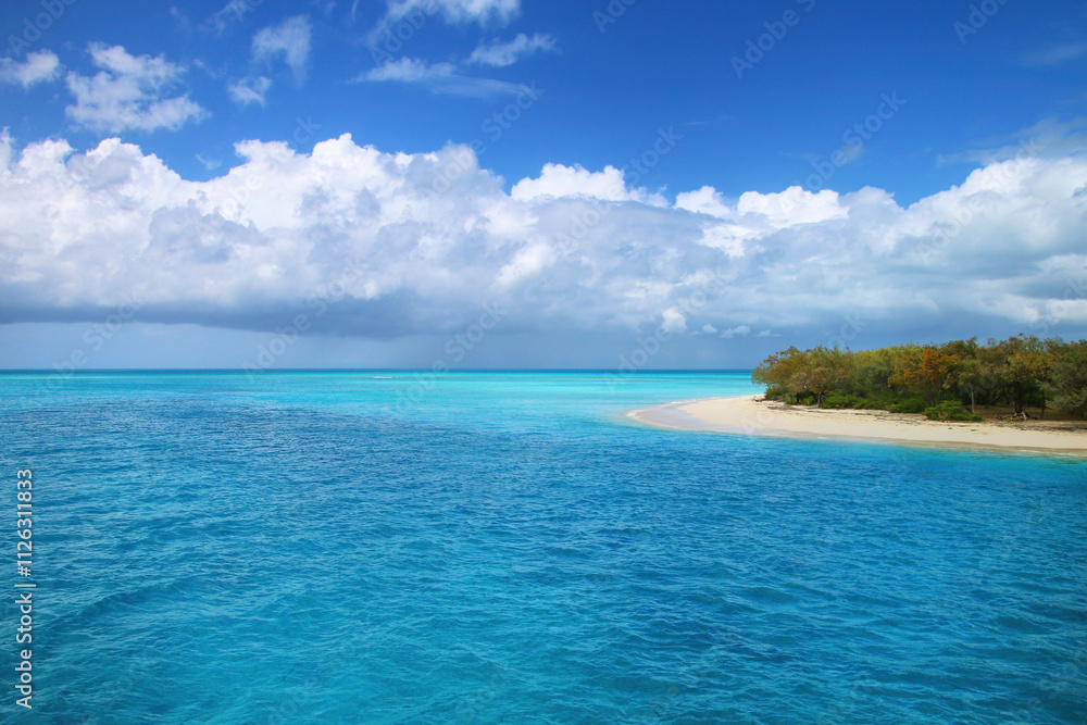 Channel between Ouvea and Mouli Islands flowing into Ouvea Lagoon, Loyalty Islands, New Caledonia Channel between Ouvea and Mouli Islands flowing into Ouvea Lagoon, Loyalty Islands, New Caledonia