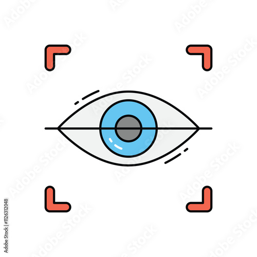 Eye scanner vector icon