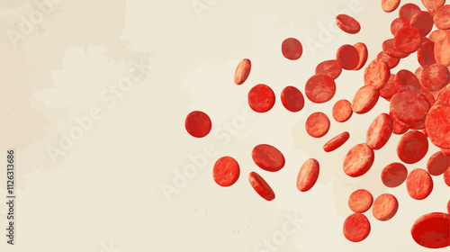 Bunch of red balls are scattered across the screen. They are all different sizes and are in various positions