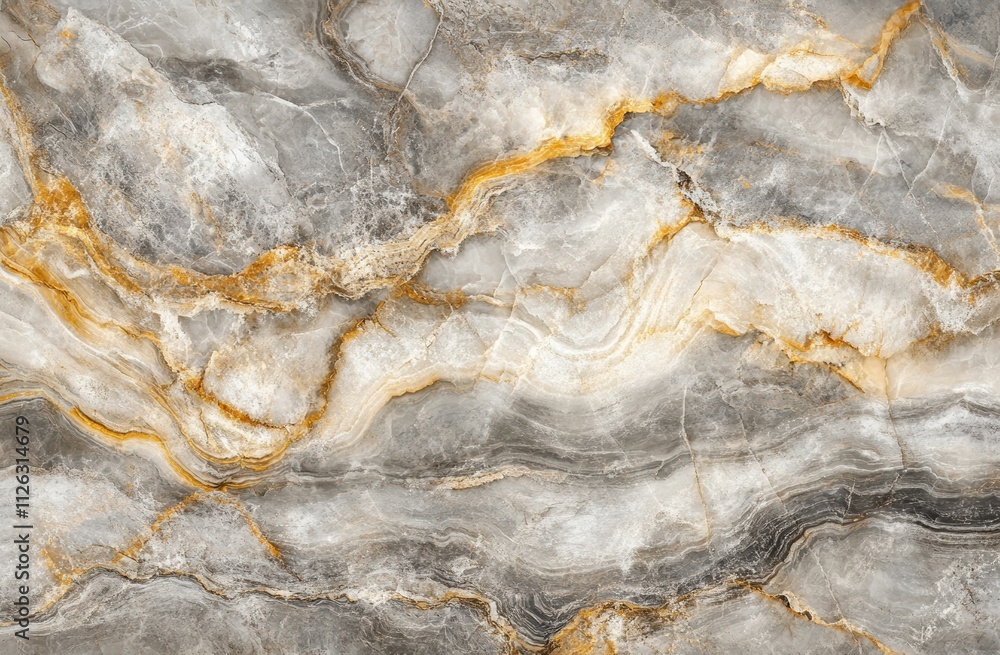 Naklejka premium White with black and gold vein texture and contrasting tones on the Marble, evokes sophistication and luxury, perfect for upscale design projects.