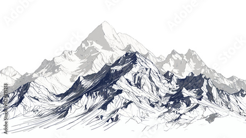 Mountain range with snow on the peaks