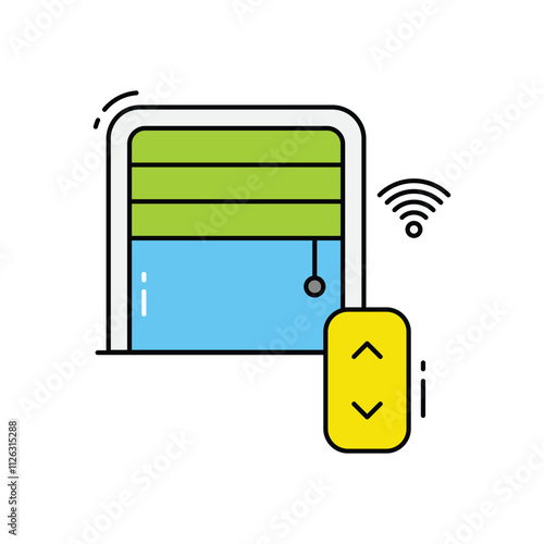 Smart blind vector icon