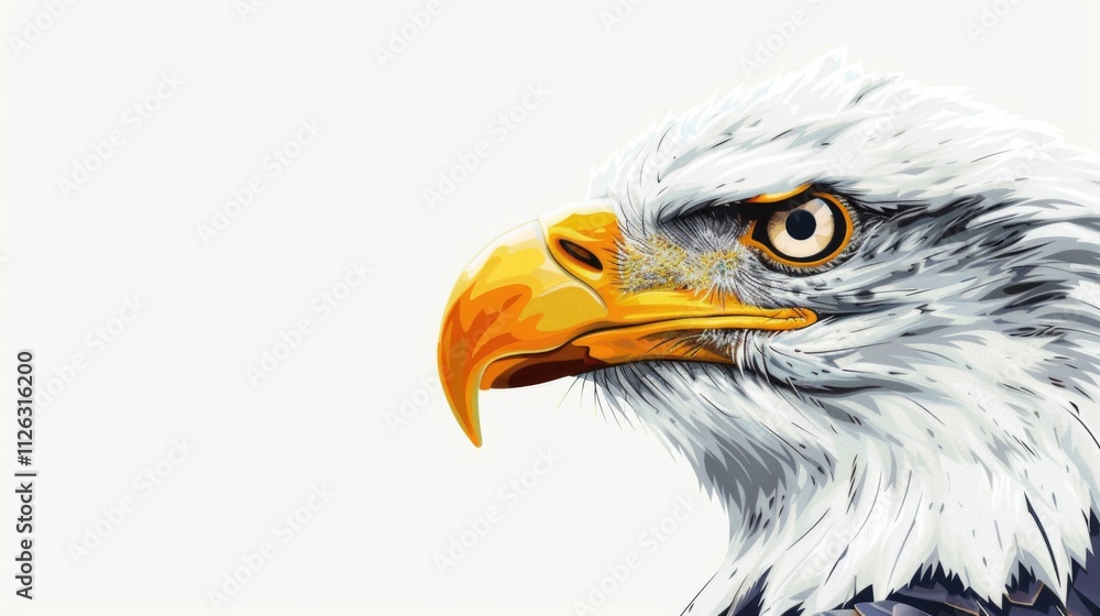 Close-Up of a Majestic Eagle's Head Close-Up of a Majestic Eagle's Head
