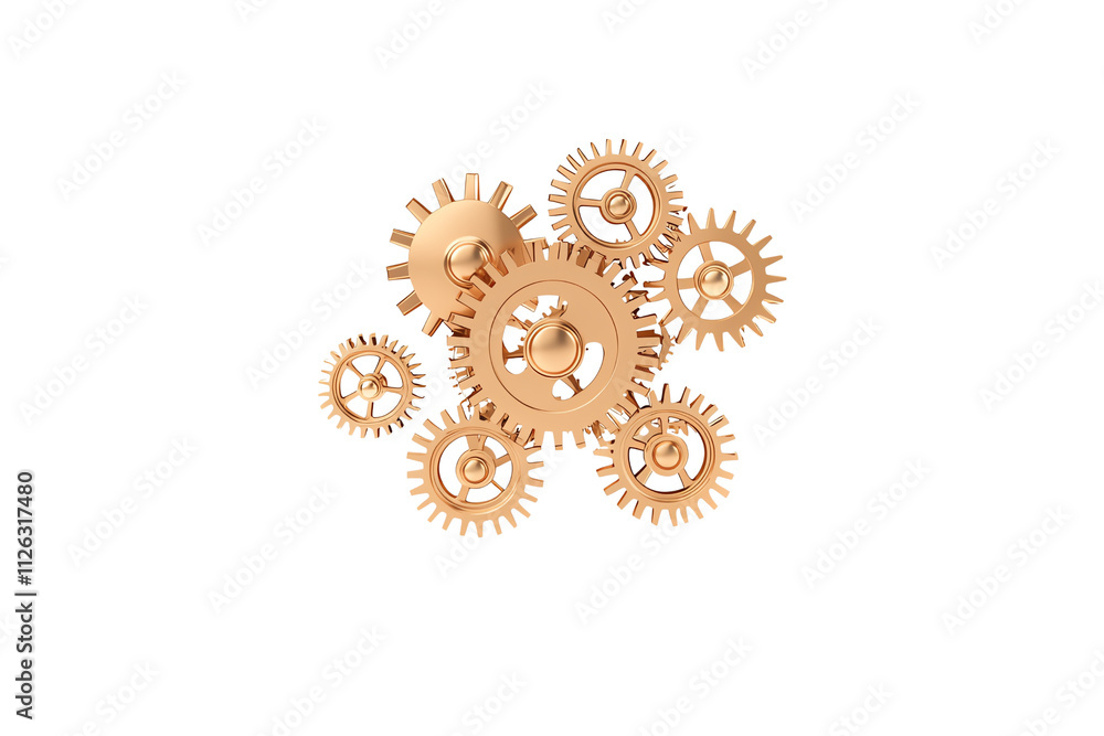 A collection of golden gears arranged in various sizes and shapes, showcasing intricate details and mechanical design. A collection of golden gears arranged in various sizes and shapes, showcasing intricate details and mechanical design.