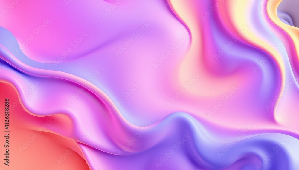 Obraz premium Abstract Pastel Swirls of Color Fluid Design