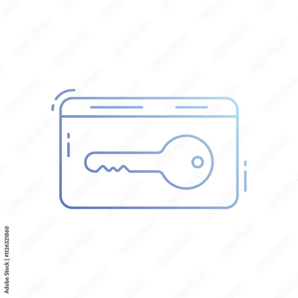 Key card vector icon Key card vector icon