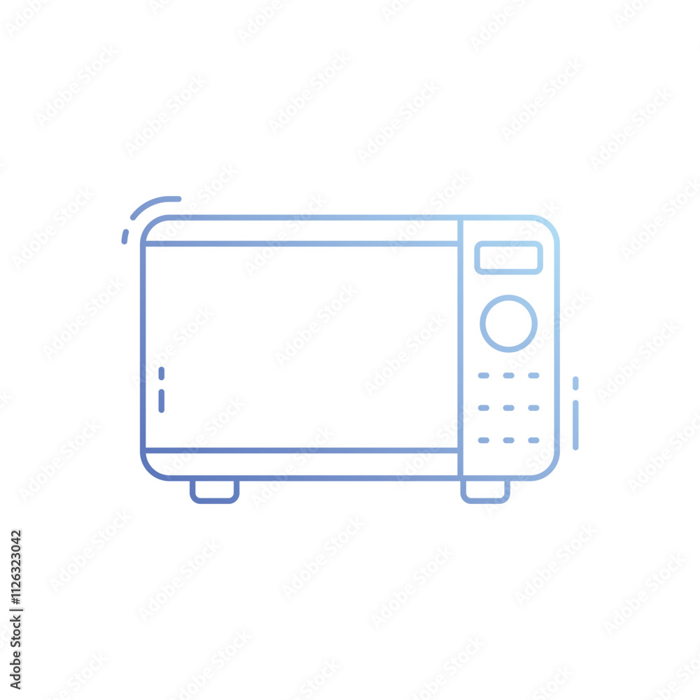 Fototapeta premium Microwave vector icon