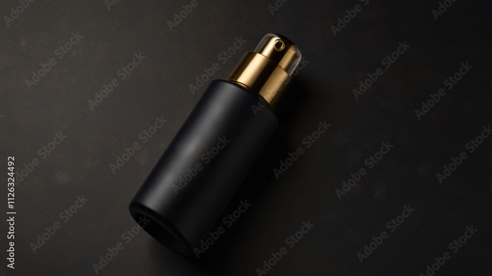 Black Bottle skincare mockup, elegant Black Bottle skincare mockup, elegant