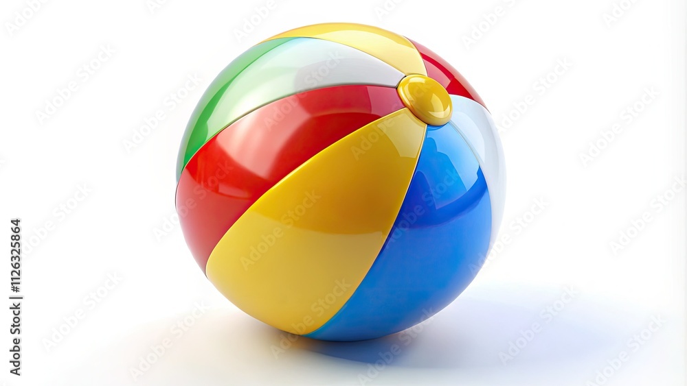 Beach Ball, Isolated White Background, Summer Fun, Inflatable Ball, Colorful Beach Ball Stock Photo, Beach Party Decoration Beach Ball, Isolated White Background, Summer Fun, Inflatable Ball, Colorful Beach Ball Stock Photo, Beach Party Decoration