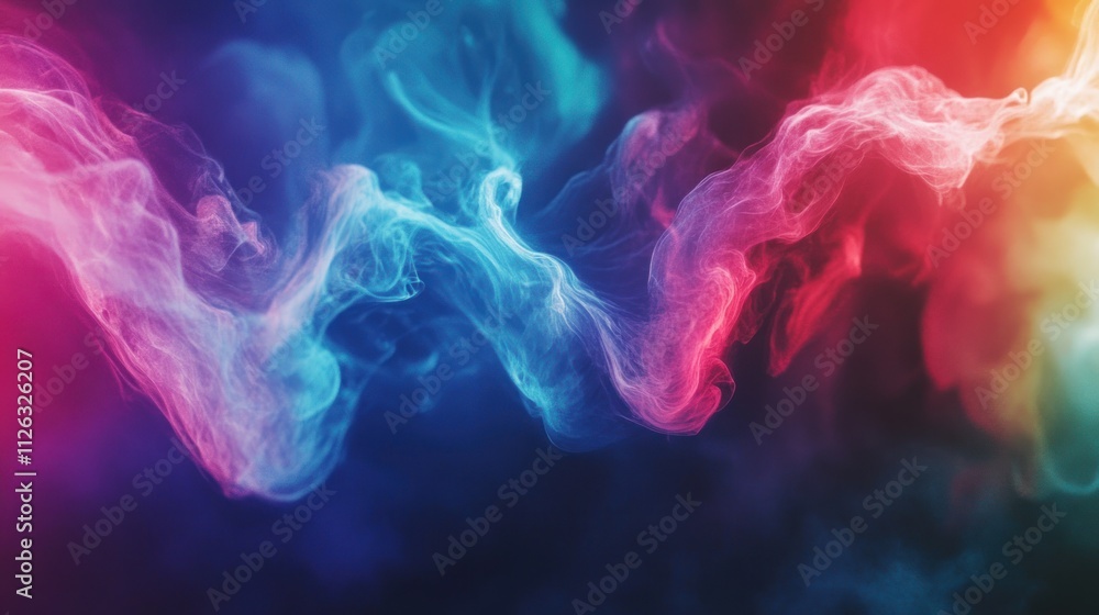 Obraz premium Abstract Colorful Smoke Swirls Design