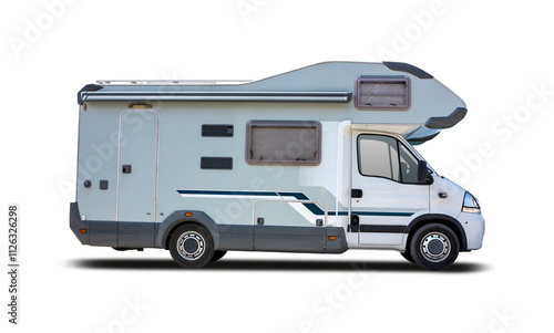 French motorhome side view. PNG