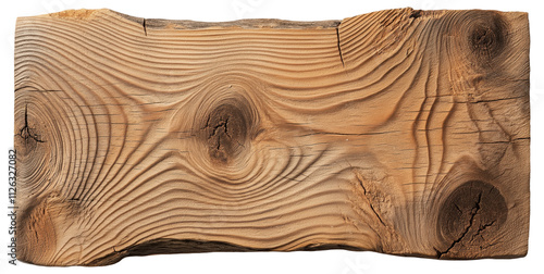 PNG A piece of wooden board with visible grain and knots