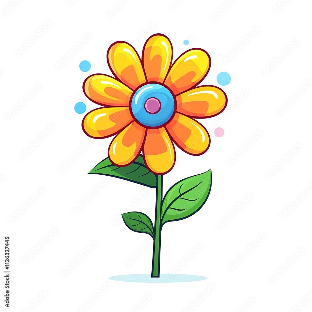 Yellow Daisy Flower, Isolated, White Background Yellow Daisy Flower, Isolated, White Background